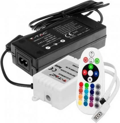 V-TAC Bandă LED 24V RGB Lumină 5m Tip COB cu Telecomandă