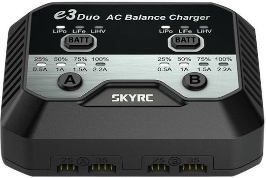Skyrc e3 Duo 2 x 20W Φορτιστής για Τηλεκατευθυνόμενο 4.2V 1τμχ