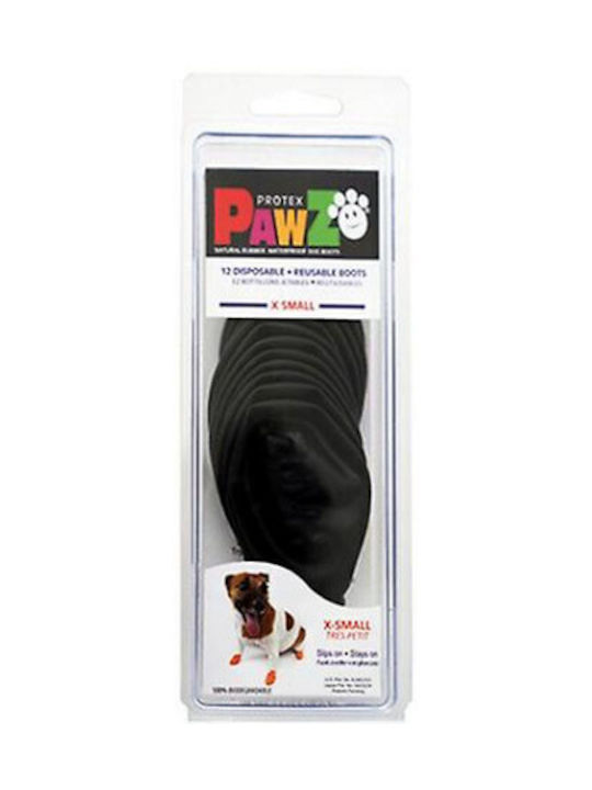 Pawz Κάλτσες Σκύλου XSmall σε Μαύρο Χρώμα 12τμχ