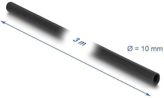 DeLock Θερμοσυστελλόμενο Καλώδιο 10mm x 3m Μαύρο 19009