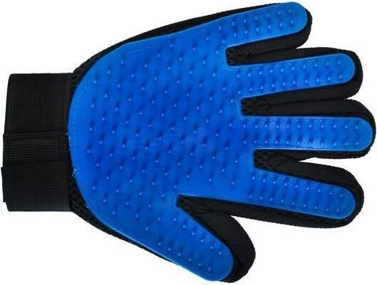 Glove for Misc Hair Lengths for Coat Grooming Blue