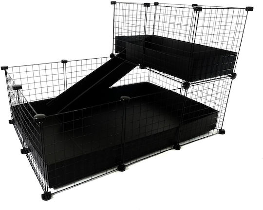 C&C C&C Modular Cage Cușcă pentru Rozătoare Negru 145x75x37cm