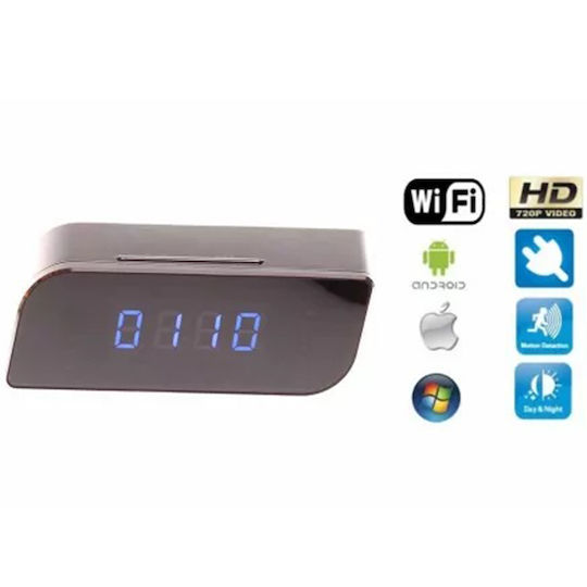 Versteckte Kamera 3667 WiFi Uhr 720P mit Eingebautem Speicher 32GB und Bewegungssensor
