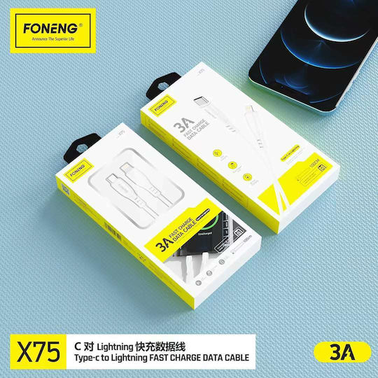 Foneng X75 USB-C zu Lightning Kabel Weiß 1m