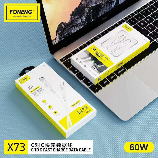 Foneng X75 USB-C zu Lightning Kabel Weiß 1m