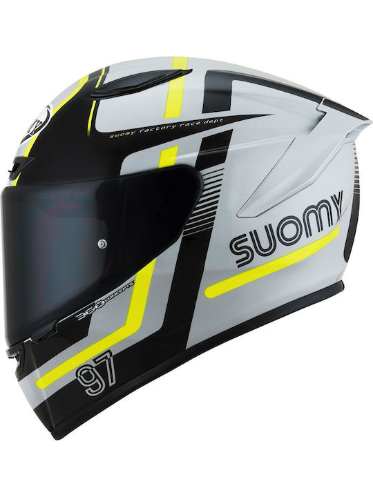 Suomy Track-1 Design 03 Ninety Seven Full Face Helmet ECE 22.06 1350gr Gray / Yellow