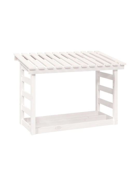 vidaXL Hölzernes Box Holzlagerung 108x64.5x78cm Weiß