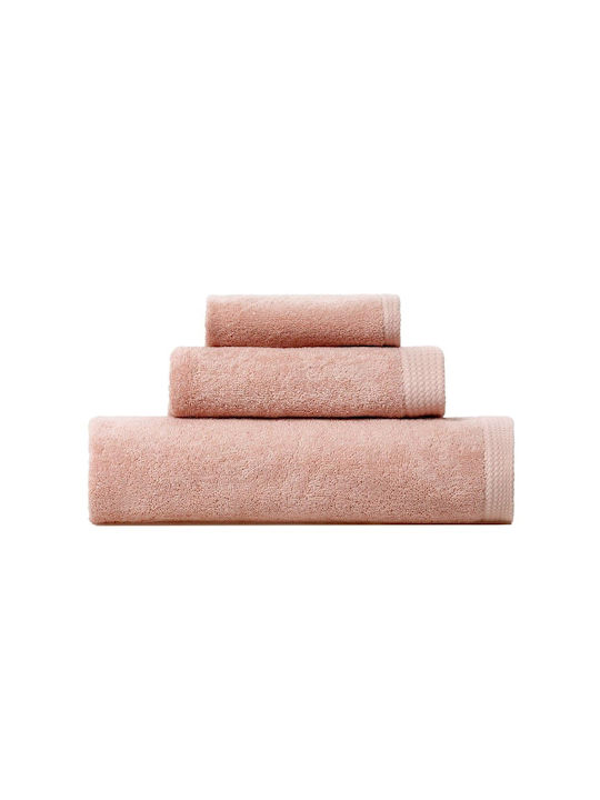 Cryspo Trio Πετσέτα Χεριών Premium 30x50εκ. Palepink Βάρους 600gr/m²