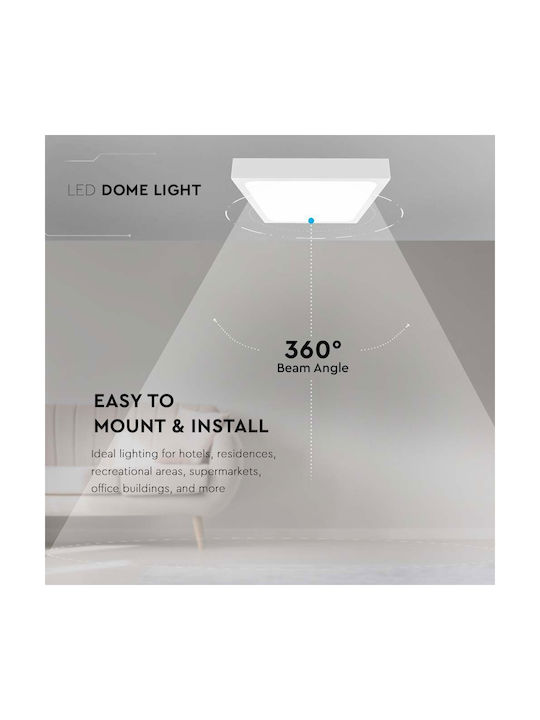 V-TAC Outdoor Ceiling Flush Mount with Integrated LED in Black Color 7643