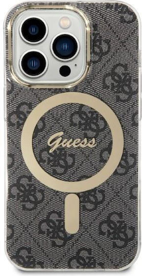 Guess Umschlag Rückseite Silikon Schwarz (iPhone 14 Pro Max)