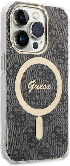 Guess Umschlag Rückseite Silikon Schwarz (iPhone 14 Pro Max)