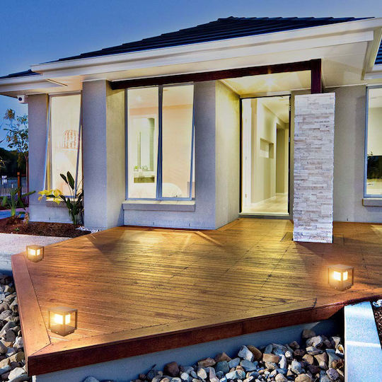 V-TAC Solar Light Floor 2W 90lm Warm White 3000K with Motion Sensor and Photocell IP65 14cmx14cmx16.3cmcm