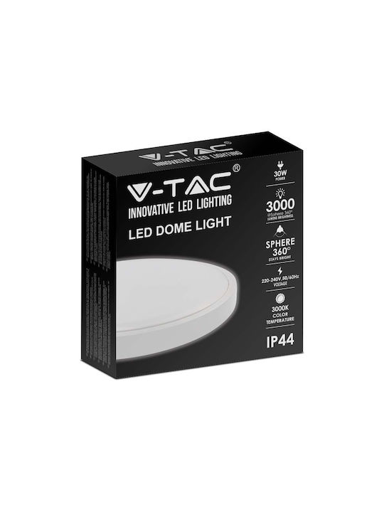 V-TAC Плафониера за Външен Таван с Вградено LED в Бял Цвят 7622