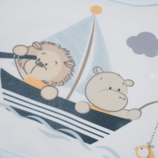 Kamtex Baby Boat Wasserdicht Schutzanzug Stoff mit Taste Hellblau