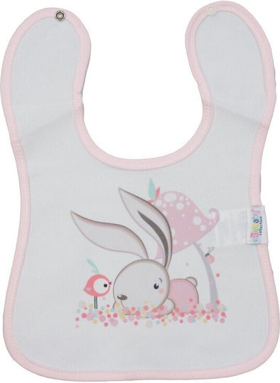 Kamtex Baby Αδιάβροχη Ποδιά Υφασμάτινη με Κουμπί Rabbit