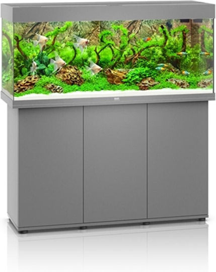 Juwel Rio 240 Ενυδρείο Ψαριών Χωρητικότητας 240lt με Φωτισμό, Θερμαντήρα, Κυκλοφορητή, Φίλτρο 121x41x55εκ. Γκρι