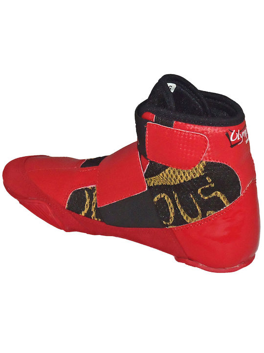 Olympus Sport Junior Velcro Παπούτσια Πάλης Κόκκινα