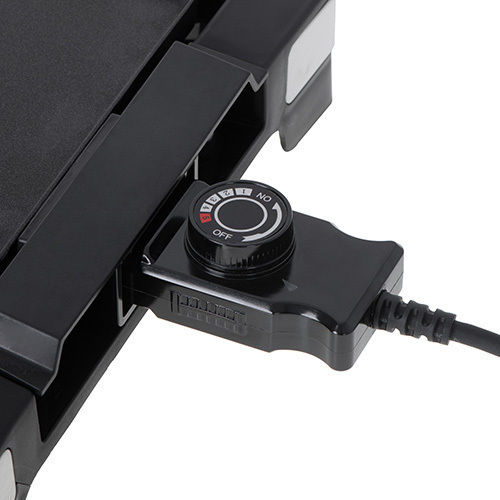 Adler Tabletop Electric Grill Smooth and Ribbed Plate 3000W with Adjustable Thermostat 33cmx33cmcm