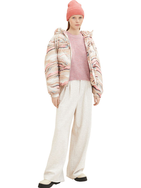 Χειμερινή Γυναικεία Καζάκα Αμάνικη Soft Pink Melange