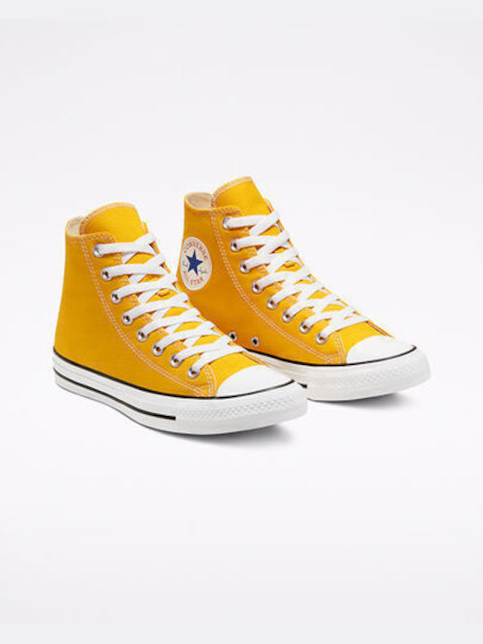 Converse Încălțăminte Sport pentru Copii Inalti Chuck Taylor All Star Hi Youth Galbene