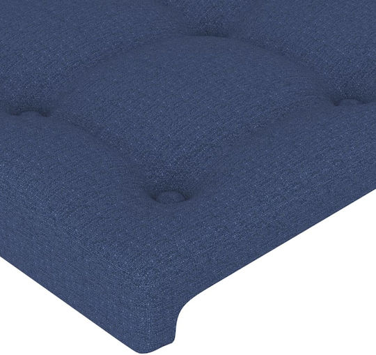 vidaXL Κεφαλάρι Κρεβατιού Υφασμάτινο Μπλε 160x78cm