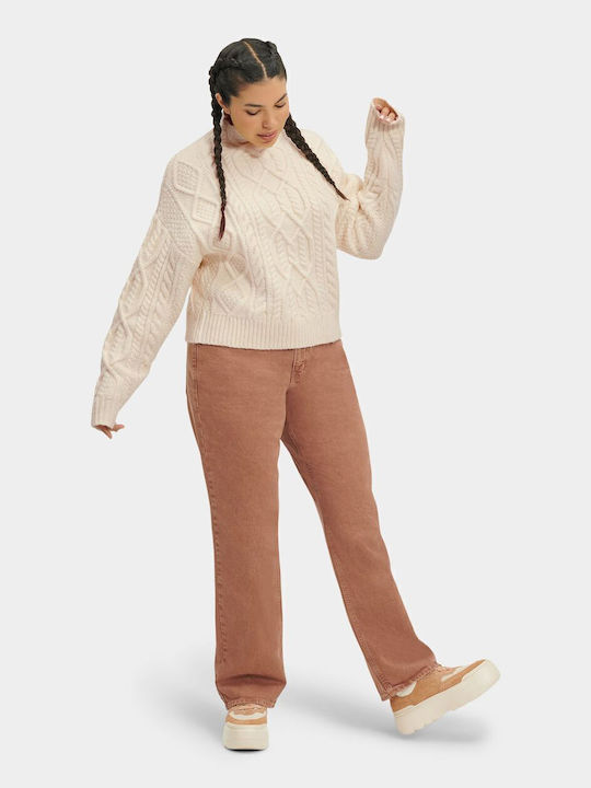 Janae Women's Long Sleeve Sweater Turtleneck Beige