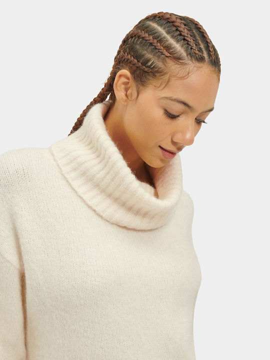 Lylah Damen Langarm Pullover Rollkragen Beige