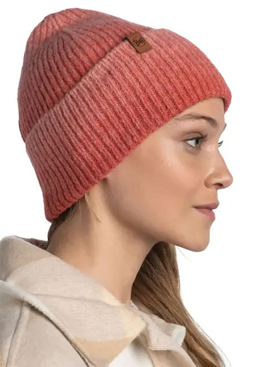 Buff Beanie Frauen Beanie mit Rippstrick in Rosa Farbe