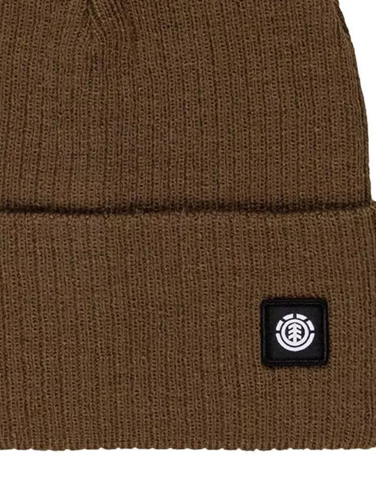 Element Flow Ribbed Beanie Cap Brown