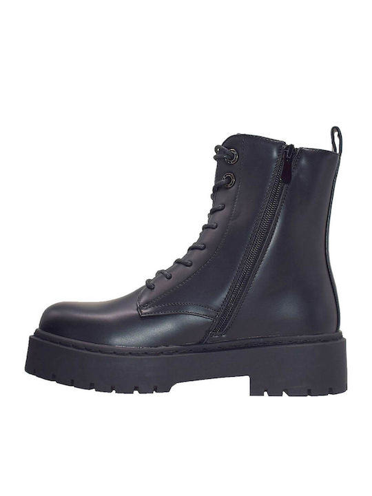 Leather Women's Ankle Boots Black