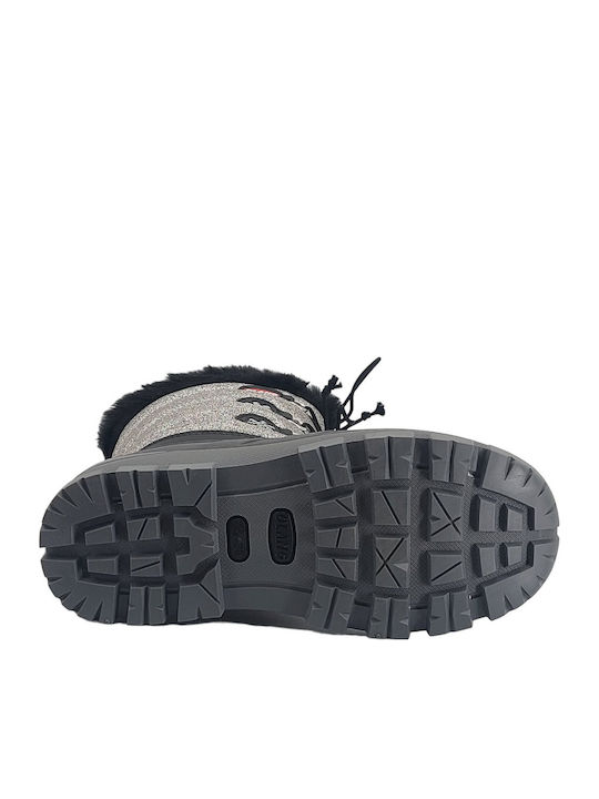 Patty Cizme dama cu blană Argintiu