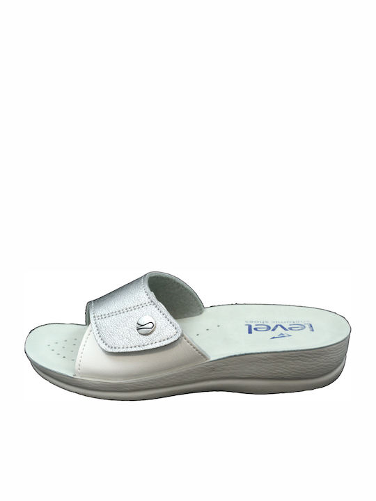Flache Sandalen für Damen Anatomisch in Silber Farbe