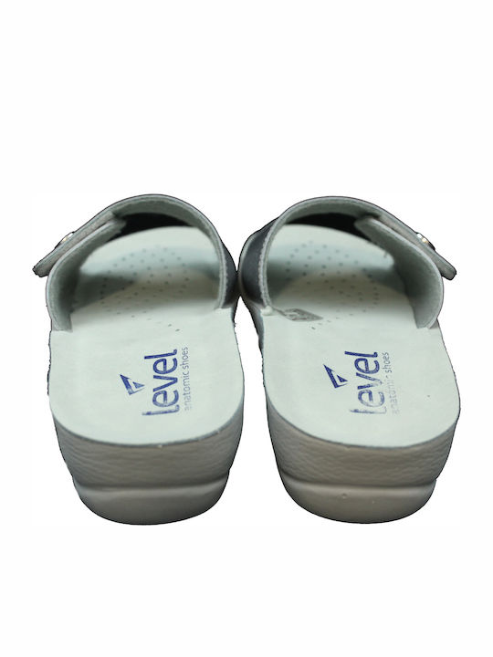 Flache Sandalen für Damen Anatomisch in Silber Farbe