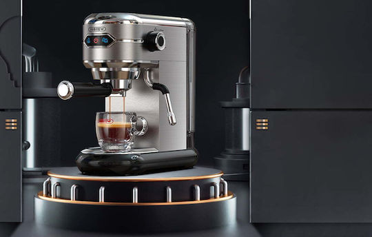 Hibrew H11 Αυτόματη Μηχανή Espresso 1450W Πίεσης 19bar Ασημί