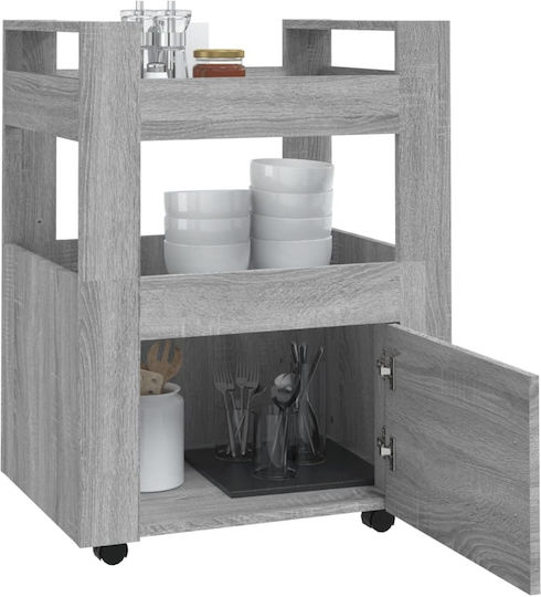 vidaXL Commercial Kitchen Food Cart H80xW60xD45cm