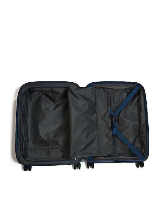 Airtex Paris UMQV47 Cabin Hard Blue Travel Suitcase with 4 Wheels Height 55cm