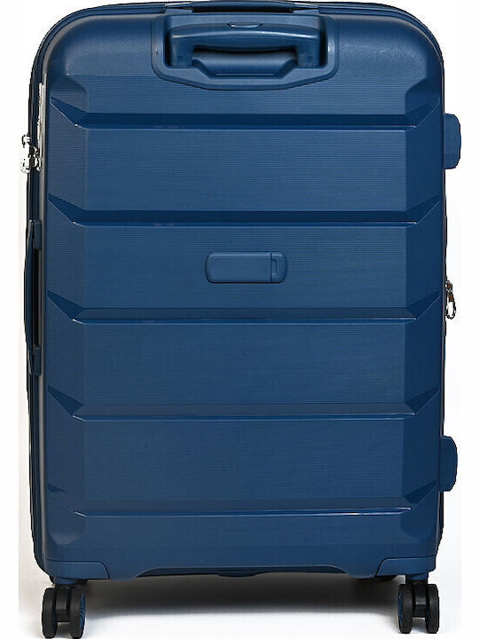 Airtex Paris BAMT46 Mittlerer Hartschalenkoffer Blau mit 4 Rädern Höhe 67,5cm