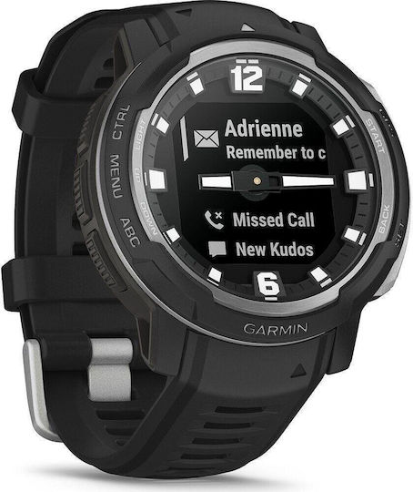 Garmin Instinct Crossover 45mm Waterproof Smartwatch with Heart Rate Monitor (Black)
