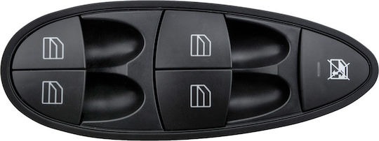 NTY Διακόπτης Παραθύρων Αυτοκινήτου για Mercedes-Benz E Class W211 3pin Μαύρο