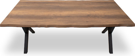 Walter Esszimmer- und Küchentisch Holz mit Metallrahmen 200x100x75cm
