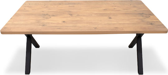 Jeremy Masă Sala de mese Lemnoasă cu Schelet Metalic Acacia 140x80x75buc