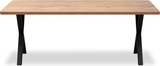 Jeremy Tisch Speisesaal Holz mit Metallgestell Acacia 200x100x75cm
