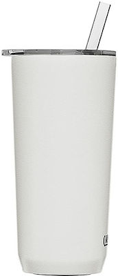 Camelbak Tumbler SST Ποτήρι Θερμός με Καλαμάκι Λευκό 600ml