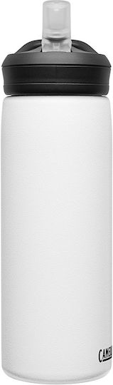 Camelbak Eddy+ Stainless Steel BPA Free Thermos Bottle 600ml White with Mouthpiece and Loop