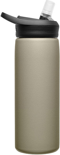 Camelbak Eddy+ Stainless Steel Thermos Bottle BPA Free 600ml Beige With Straw And Loop