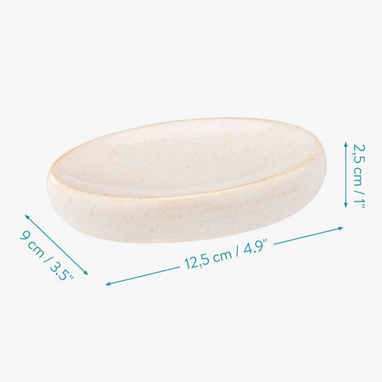 Navaris Badezimmer-Accessoire-Set Keramik Weiß 3Stück