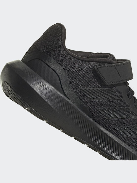Runfalcon 3.0 El K Kids Sports Shoes Running with Hoop & Loop Closure Black