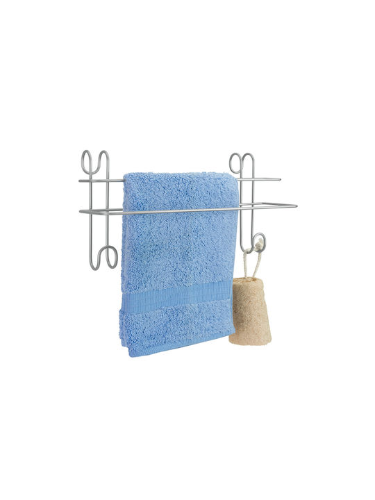 Metaltex Radius Montat pe perete Raft Baie Metal 30x13x25cm Argintie