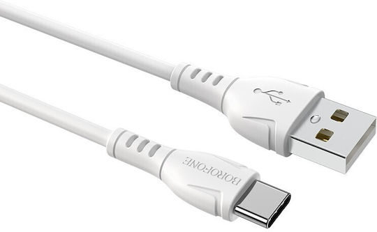 Borofone BX43 Triumph USB 2.0 Cable USB-C male - USB-A White 1m