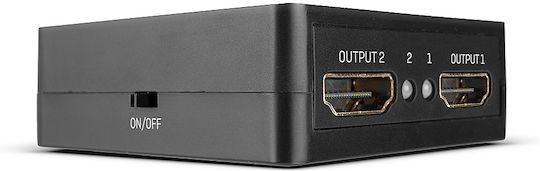 Lindy Конвертор HDMI женски към HDMI 2x женски Черен 1бр 38358
